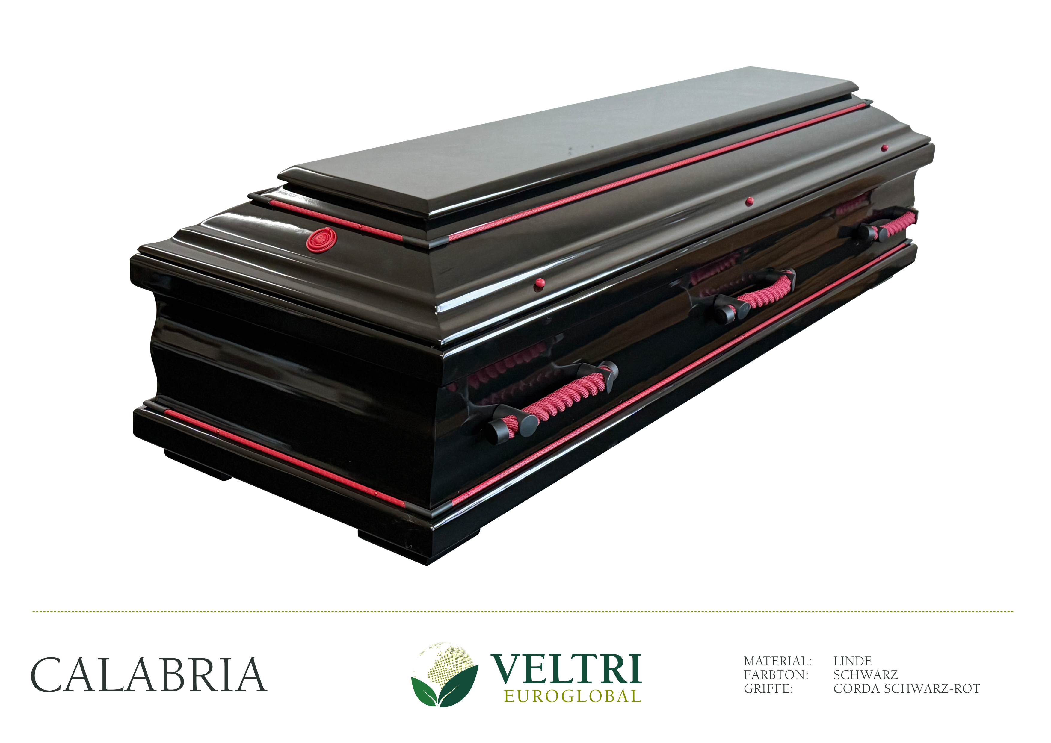 Calabria Schwarz Glanz nir Rot